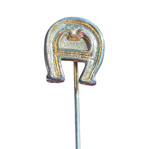 Vintage Etienne Aigner Gold Tone Logo Stick Pin End Cap 2.5" Estate 3.24g READ - Picture 2 of 6
